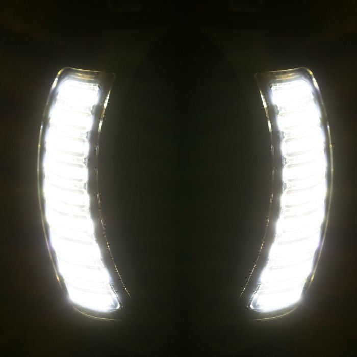 Road Glide '15-'23 Visionz™ LED Turn Signal & DRL Vent Inserts from HOGWORKZ® white light