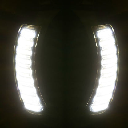 Chrome Road Glide Visionz LED Turn Signal & DRL Vent Inserts from HOGWORKZ® white light