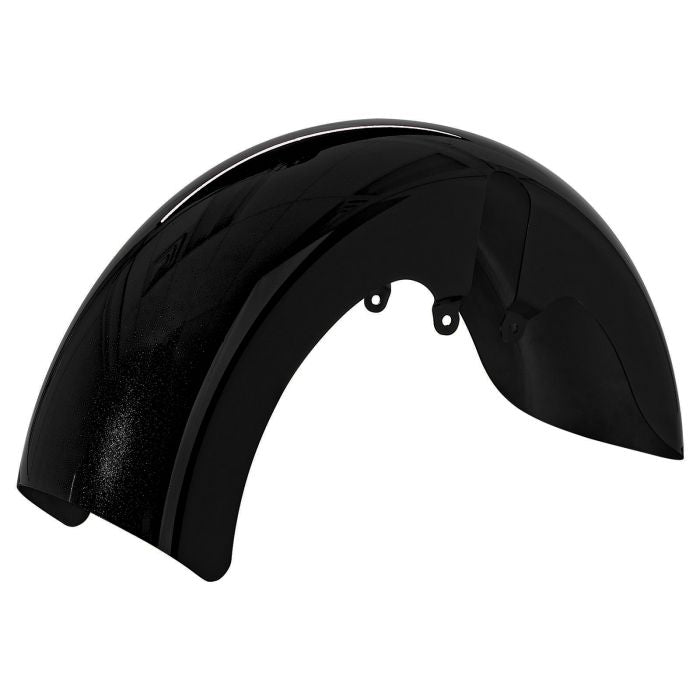 Color Matched 18" Wide Fat Tire Front Fender for Harley® Touring from HOGWORKZ rear angle