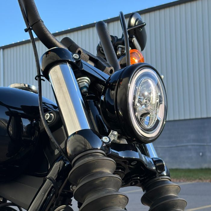 harley 5.75" black headlight trim ring