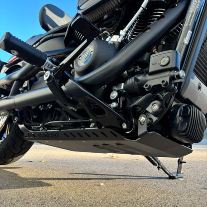 harley m8 softail skid plate black