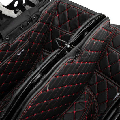 Indian Saddlebag Liners with red stitching from HOGWORKZ side angle