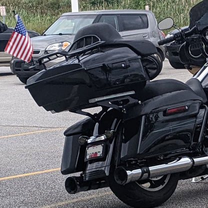 Color Matched King Tour Pack w/ Full Backrest & Black Hardware for Harley® Touring '97-'26