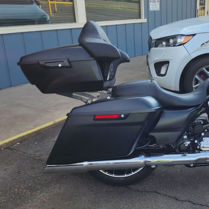Color Matched King Tour Pack w/ Full Backrest & Black Hardware for Harley® Touring '97-'26