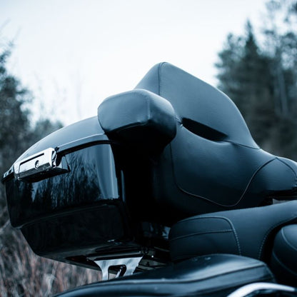 Color Matched King Tour Pack w/ Full Backrest & Chrome Hardware for Harley® Touring '97-'26