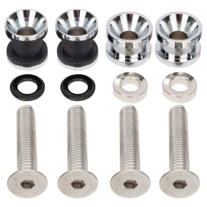 Chrome Two Up Tour Pack Mount for Harley® Softail Low Rider / Sport Glide from HOGWORKZ docking hardware