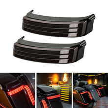 HOGWORKZ® Trilogy™ LED Saddlebag Lights for Harley® Touring '14-'24 | Black (Smoked Lens) main image