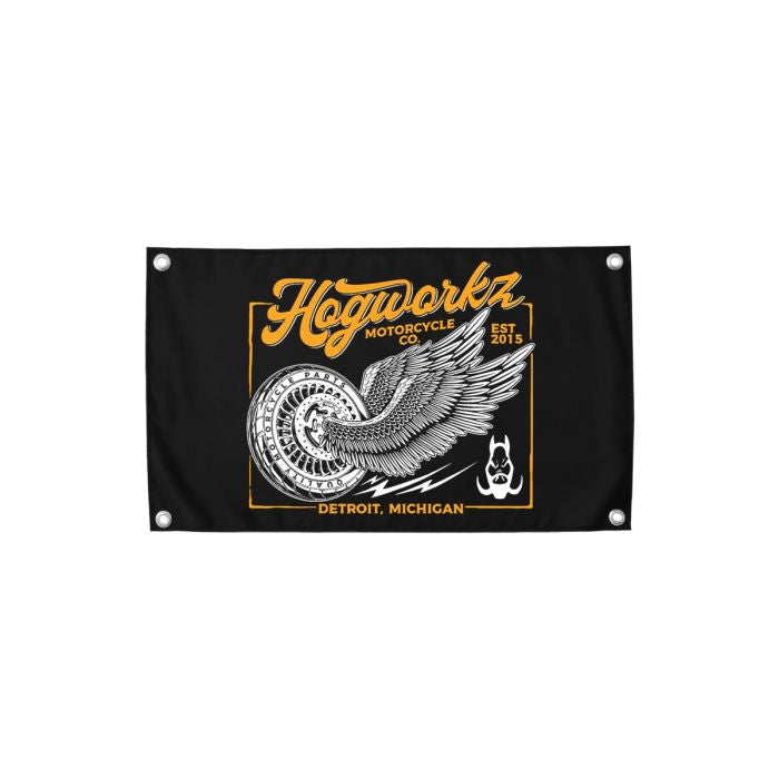 HOGWORKZ® Wheels Up Garage Flag | 18" x 30"