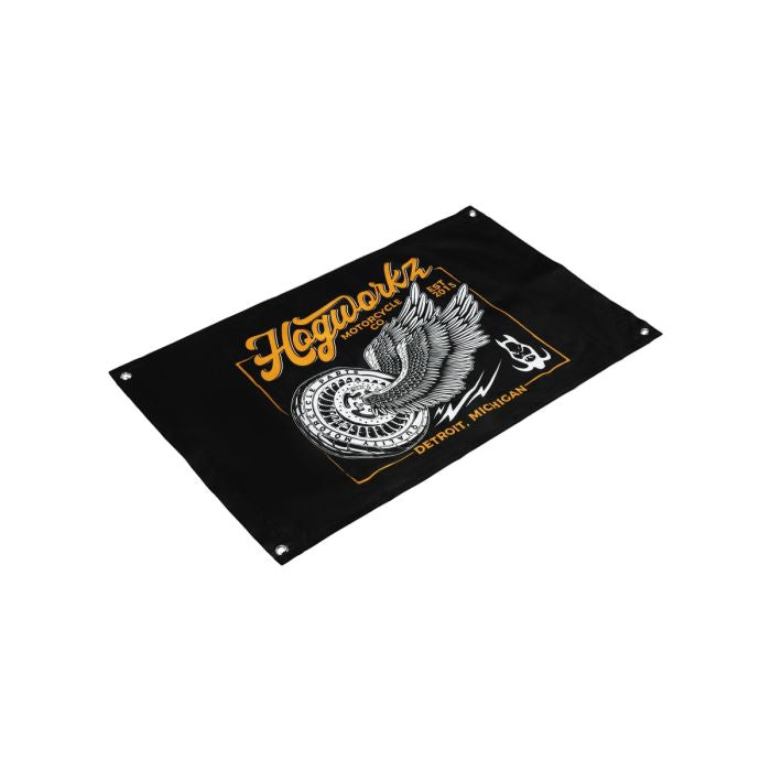 HOGWORKZ® Wheels Up Garage Flag | 18" x 30"