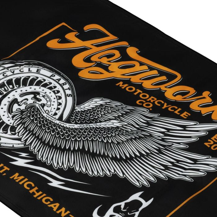 HOGWORKZ® Wheels Up Garage Flag | 18" x 30"