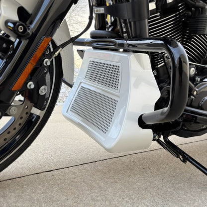 Color Match Oil Cooler Cover for Harley® Touring on bike