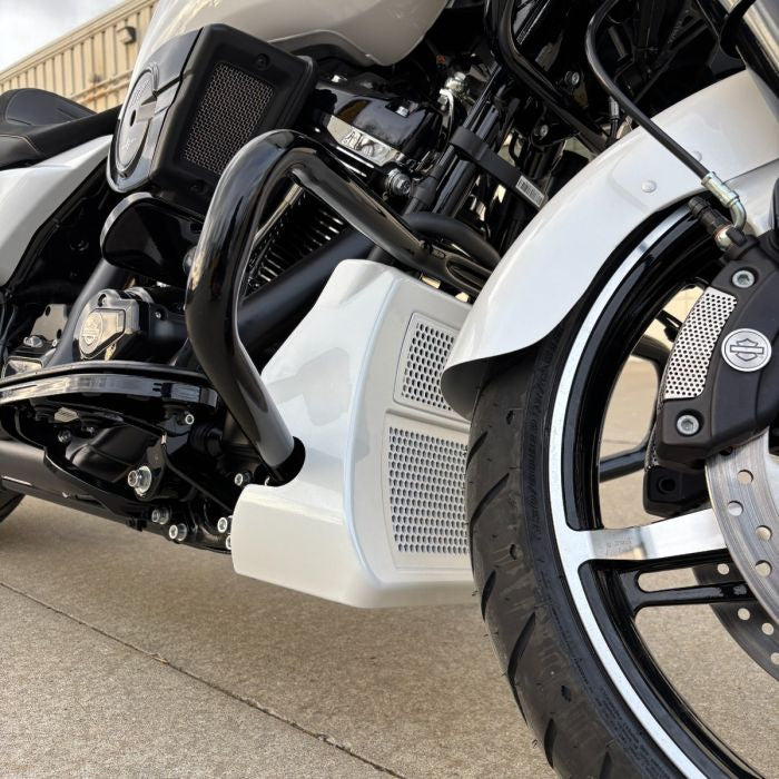Color Match Oil Cooler Cover for Harley® Touring on bike side