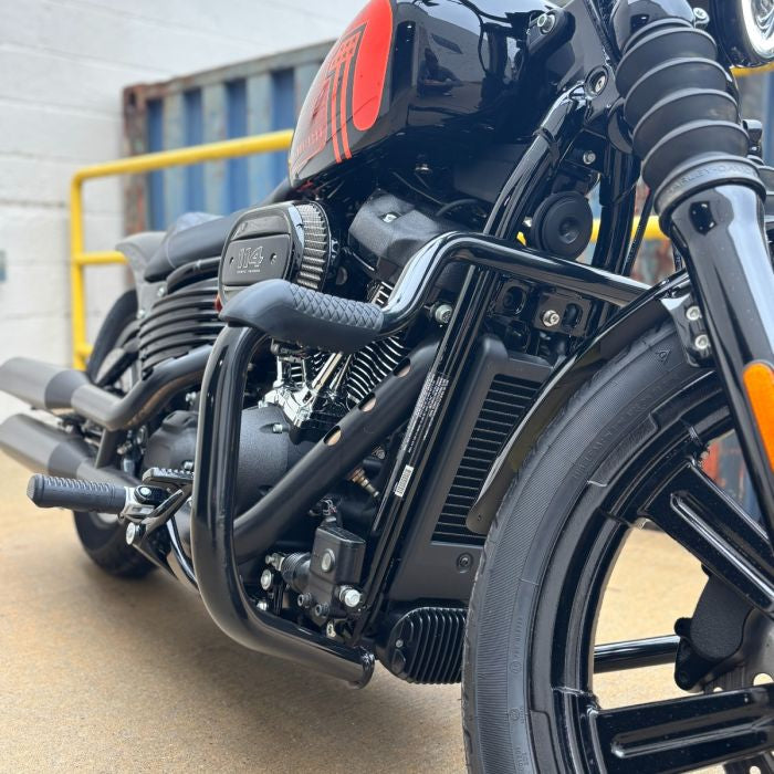 m8 softail black mustache engine guard