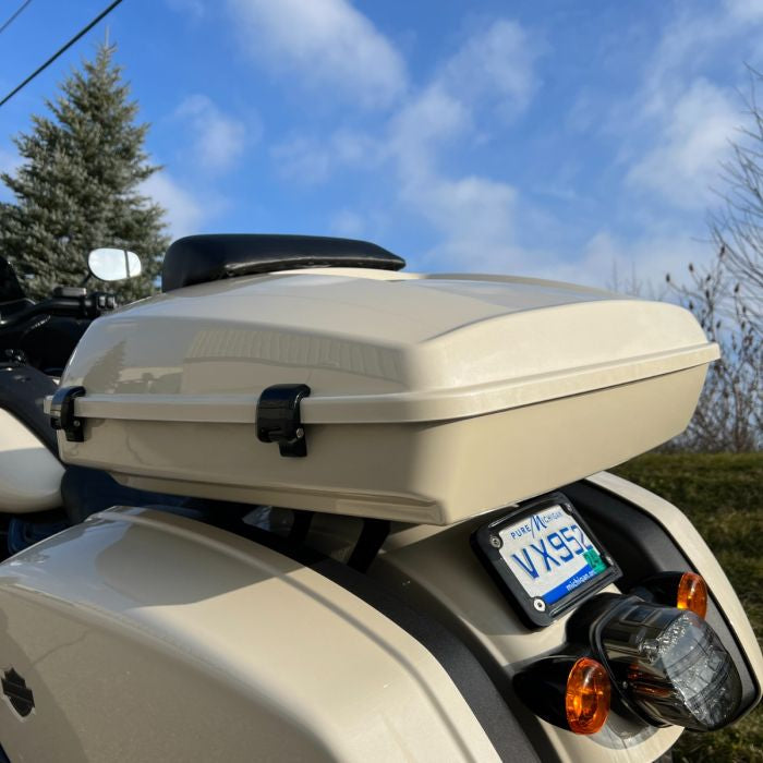 Black Laydown / Curved License Plate Mount for Harley-Davidson® Motorcycles from HOGWORKZ on harley