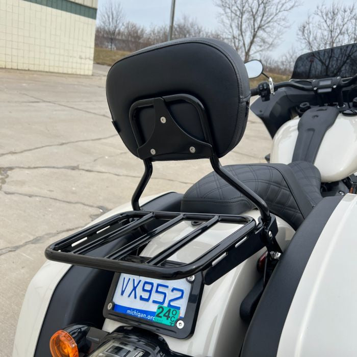 Black Luggage Rack Add-On on Harley® Low Rider from HOGWORKZ