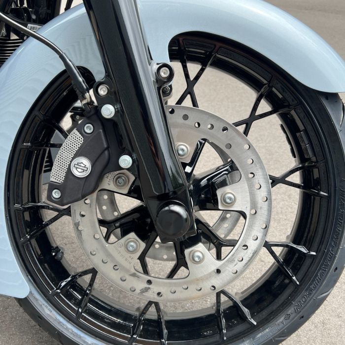 Black Front Axle Nut Covers for Harley-Davidson® Motorcycles