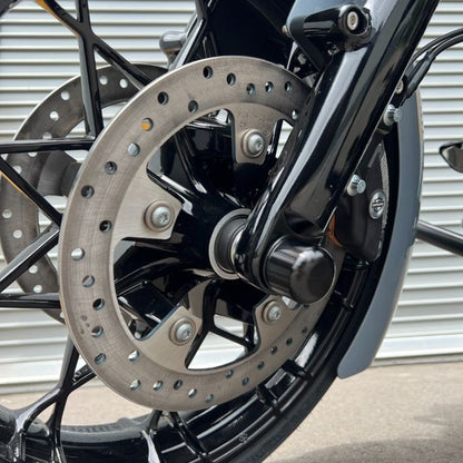 Black Front Axle Nut Covers for Harley-Davidson® Motorcycles