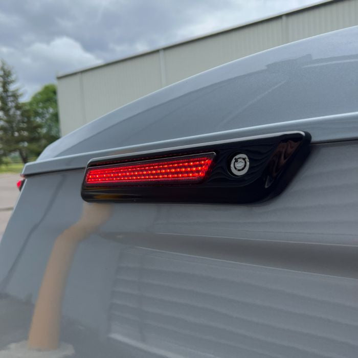 Black Saddlebag LED Latch Coverz™ for Harley® Touring from HOGWORKZ on street glide on atlas silver street glide