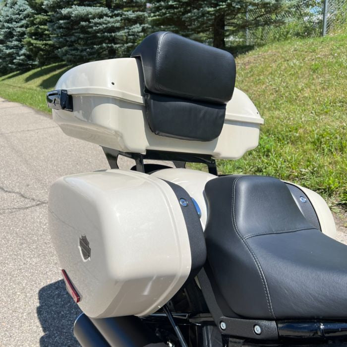Harley Low rider with tour pack mount from HOGWORKZ front