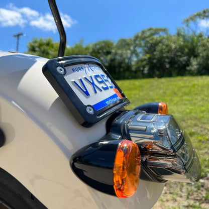 Black Laydown / Curved License Plate Mount for Harley-Davidson® Motorcycles from HOGWORKZ left view