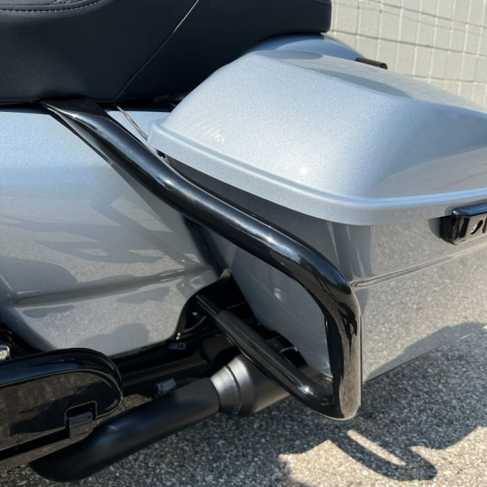 Harley® Touring Saddlebag Guards in black from HOGWORKZ® on street glide top