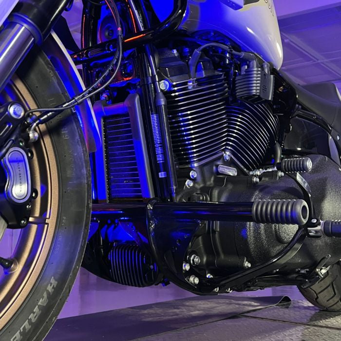 Black Highway Peg Crash Bar for Harley® Softail from HOGWORKZ on Low Rider ST