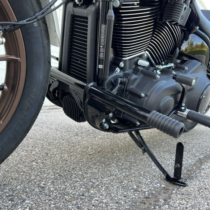 Black Highway Peg Crash Bar for Harley® Softail from HOGWORKZ on Low Rider ST peg