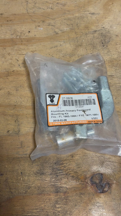 V-Twin 27-0606 Footboard Mounting Kit Harley FL FXE 1965-84 NOS