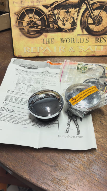 Kuryakyn 8303 Flush Mount LED Gas Cap & Fuel Gauge Harley