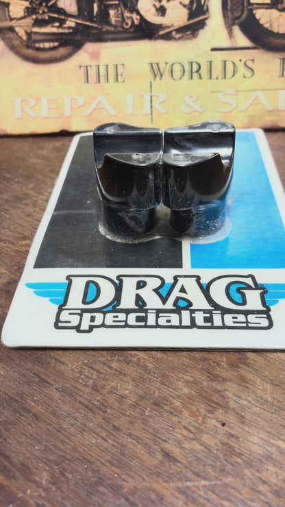 Drag Specialties 0602-0350 1-1/4in Straight Buffalo Risers Black
