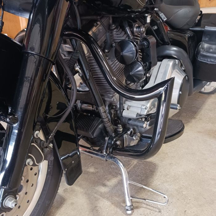 Black Havoc Engine Guard / Crash Bar Harley® Touring from HOGWORKZ on black on harley