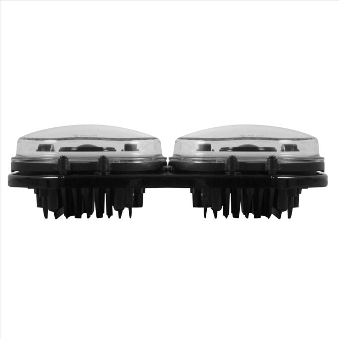Harley® Road Glide '98-'13 Dual LED Black HALOMAKER® Headlight from HOGWORKZ® back