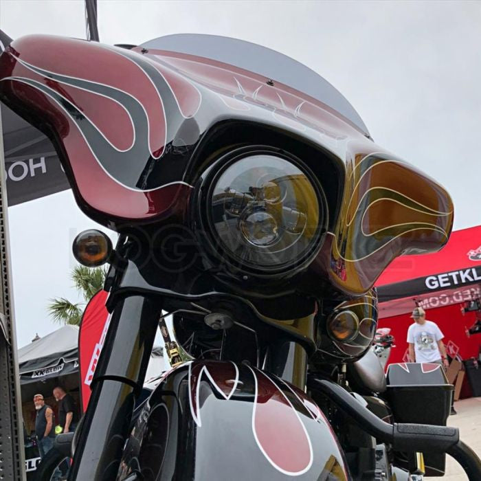 Harley® 7" LED Blackout Headlight from HOGWORKZ on street glide