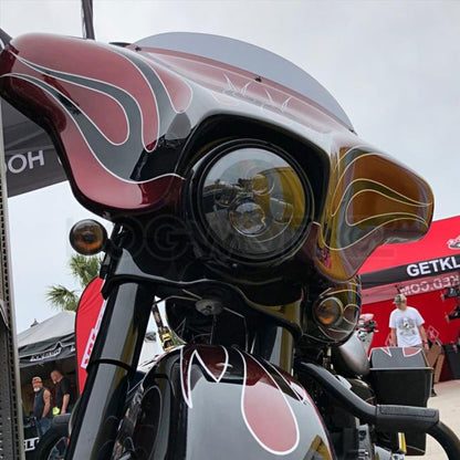 Harley® 7" LED Blackout Headlight from HOGWORKZ on street glide