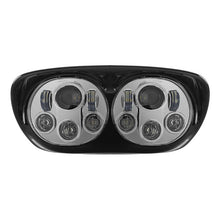Harley® Road Glide '98-'13 Dual LED Chrome Headlight from HOGWORKZ® with bezel