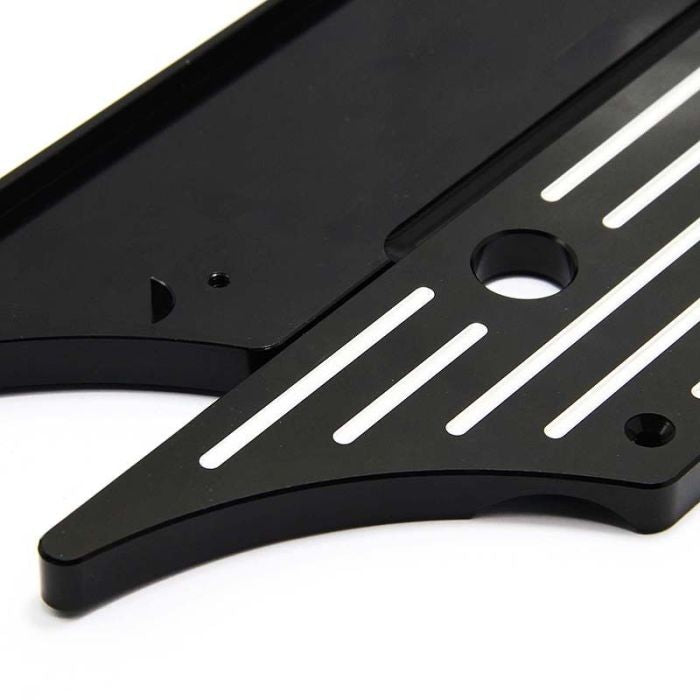 Black Straight Edge Latch Covers for Harley® Saddlebags '94-'13