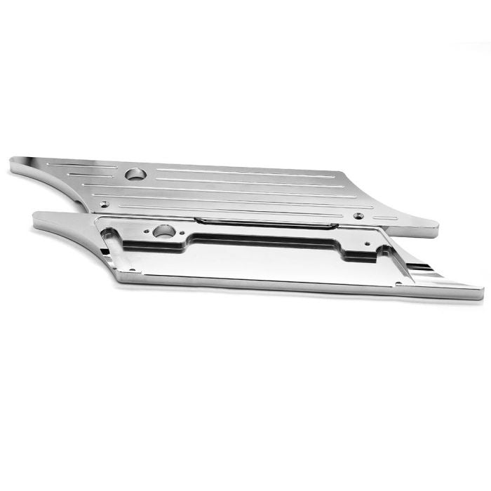 Chrome Straight Edge Latch Covers for Harley® Saddlebags '94-'13