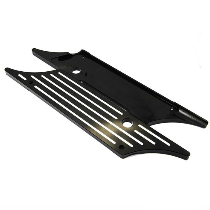 Black Straight Edge Latch Covers for Harley® Saddlebags '94-'13