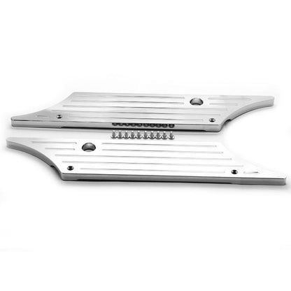 Chrome Straight Edge Latch Covers for Harley® Saddlebags '94-'13