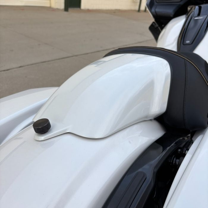 Color match Seat Cowl on Harley® road glide close up
