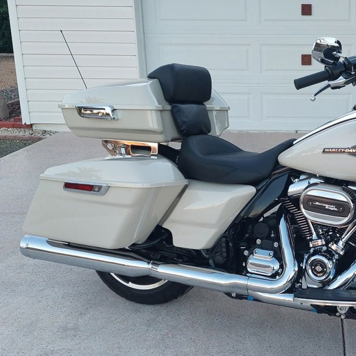 Harley® Touring Solo Tour Pack Mount in Chrome on Road Glide