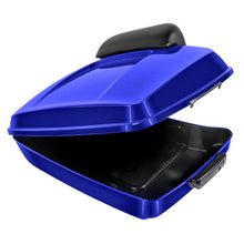 Spirit Blue Chopped Tour Pack w/ Slim Backrest & Black Hardware for Indian®