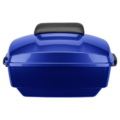 Spirit Blue Smoke King Tour Pack w/ Slim Backrest & Black Hardware for Indian®