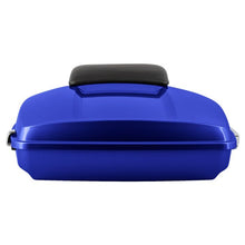 Spirit Blue Smoke Razor Tour Pack w/ Slim Backrest & Chrome Hardware for Indian®