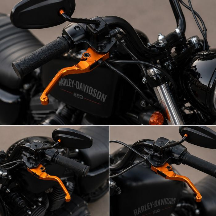 HOGWORKZ® Orange Performance Brake & Clutch Levers for Harley® Sportster