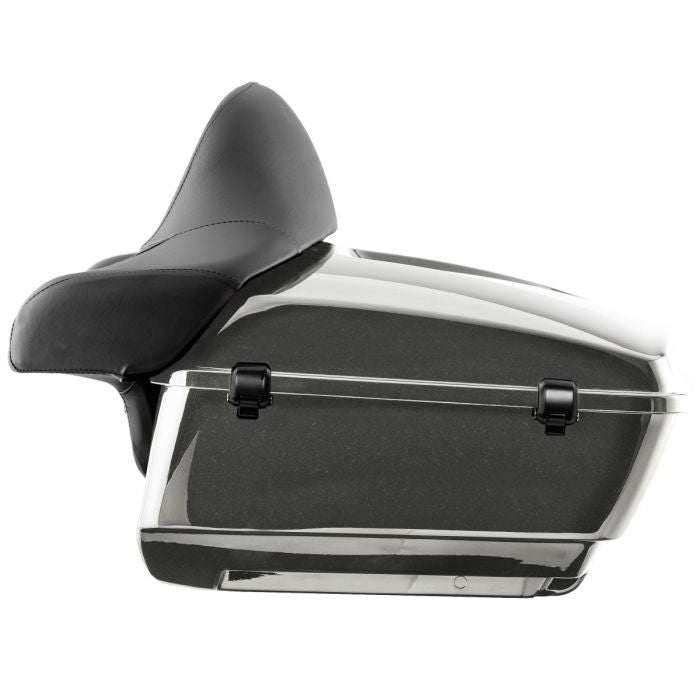 Titanium Metallic King Tour Pack w/ Full Backrest & Black Hardware for Indian®