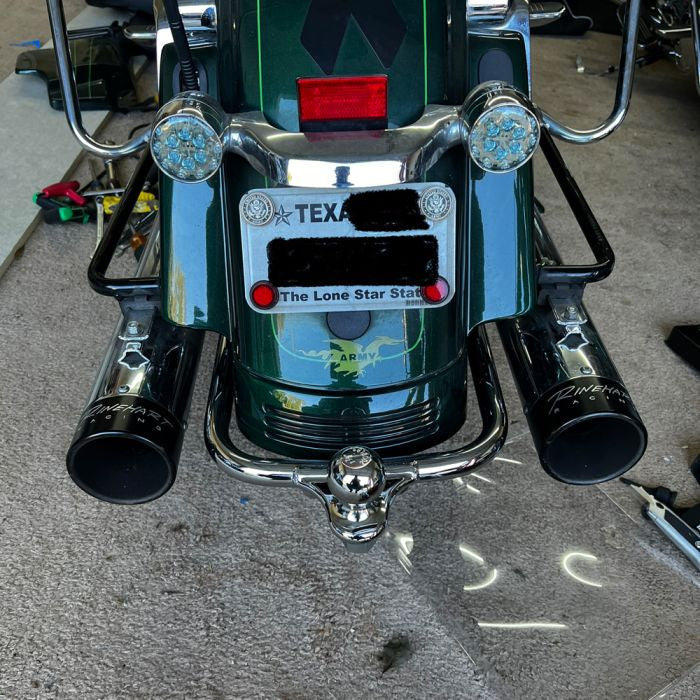 Chrome Harley® Motorcycle Trailer Hitch & Receiver on harley
